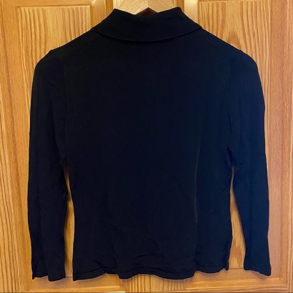 Express Black Collared Button Down Rayon Shirt - Picture 2 of 5